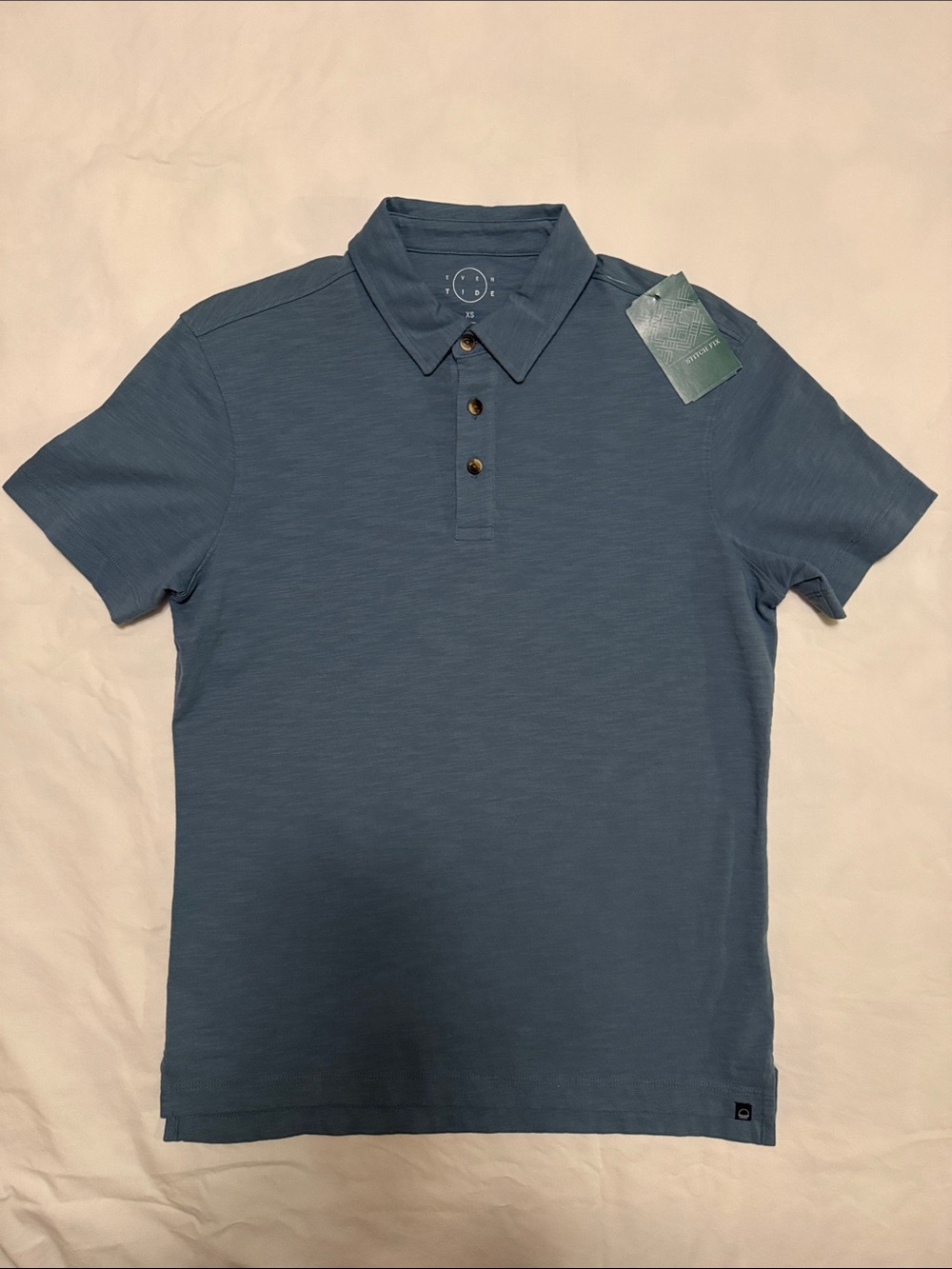 Men's Even Tide Short-Sleeve Polo in Slate Blue from Stitch Fix
